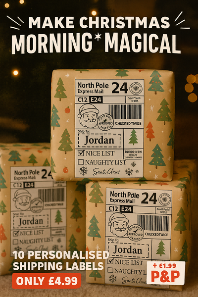 Personalised Santa Shipping Labels