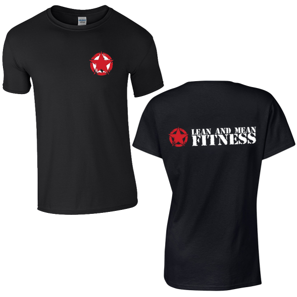Lean and Mean Fitness T-Shirt (Black) Gildan (GD001)