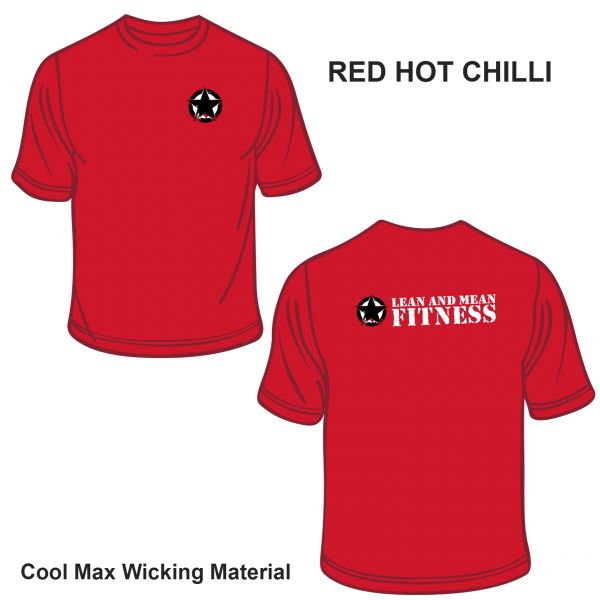 Lean and Mean Fitness Cool-Max Wicking T-Shirt (Choice of Colours) AWDis (JC001)