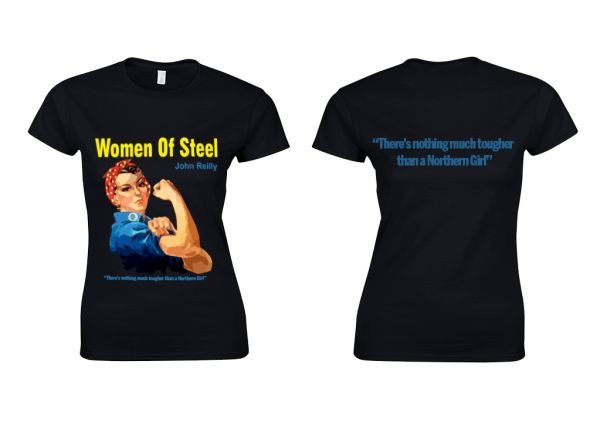 Women of Steel Ladies Fit (Women's) T-Shirt (Black) Gildan (GD072)