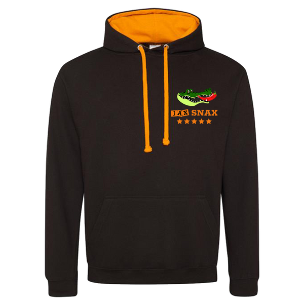 Jax Snax Contrast Hoodie (Black with Orange Hood)
